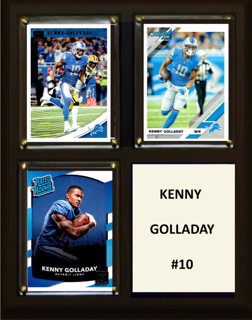 NFL 8"x10" Kenny Golladay Detroit Lions Three Card Plaque
