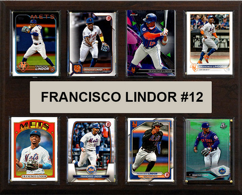MLB 12"x15" Francisco Lindor New York Mets 8 Card Plaque MLB 12"x15" Francisco Lindor New York Mets 8 Card Plaque