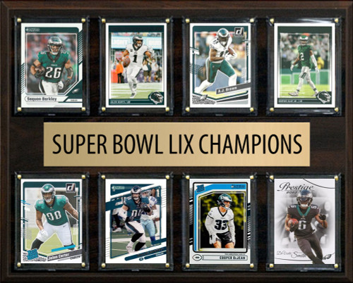NFL 12"x15" Philadelphia Eagles Super Bowl 58 - 8-Card Plaque