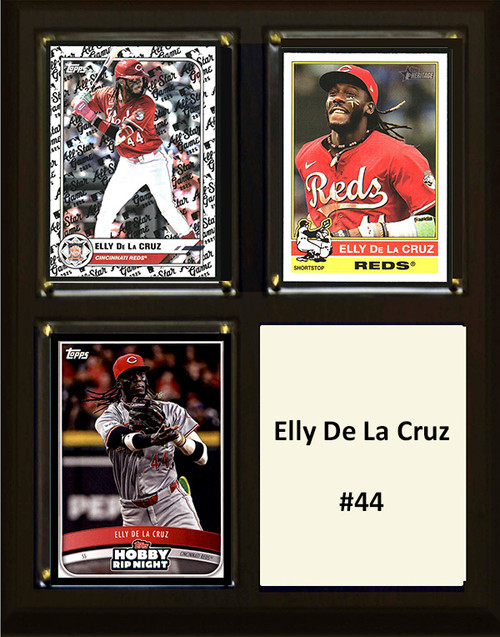 NFL 8"X10" Elly De La Cruz Cincinnati Reds 3 Card Plaque