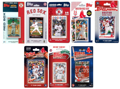 MLB Boston Red Sox 8 Different Licensed Trading Card Team Sets