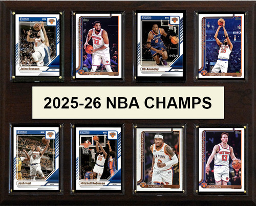 2025-26 NBA New York Knicks Champions 8 Card Plaque