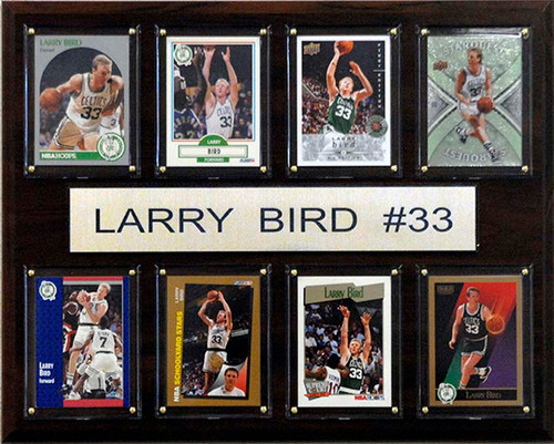 NBA 12"x15" Larry Bird Boston Celtics 8 Card Plaque