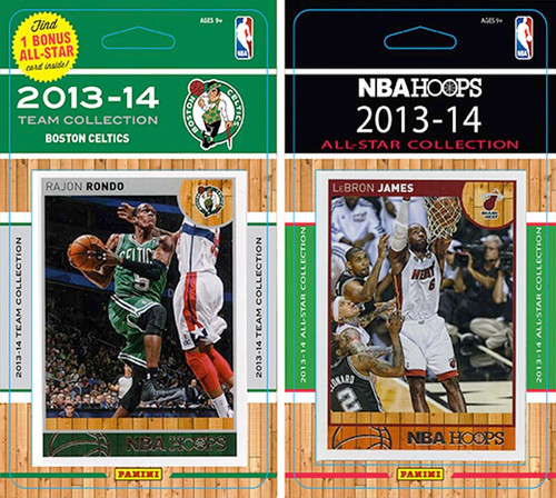 NBA Boston Celtics Licensed 2013-14 Hoops Team Set Plus 2013-24 Hoops All-Star Set