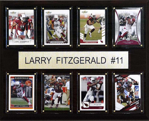NFL 12"x15" Larry Fitzgerald Arizona Cardinals 8 Card Plaque