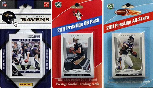 NFL Baltimore Ravens Licensed 2011 Score Team Set With Twelve Card 2011 Prestige All-Star and Quarterback Set