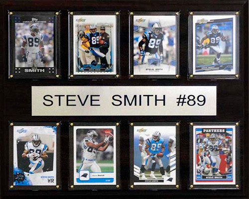 NFL 12"x15" Steve Smith Carolina Panthers 8 Card Plaque