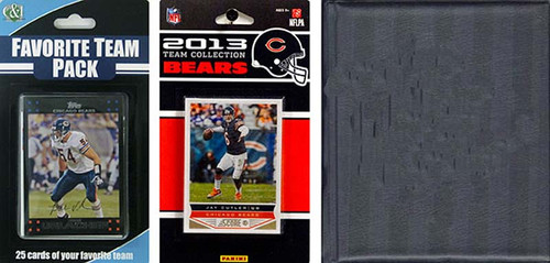 NFL Chicago Bears Licensed 2013 Score Team Set and Favorite Player Trading Card Pack Plus Storage Album