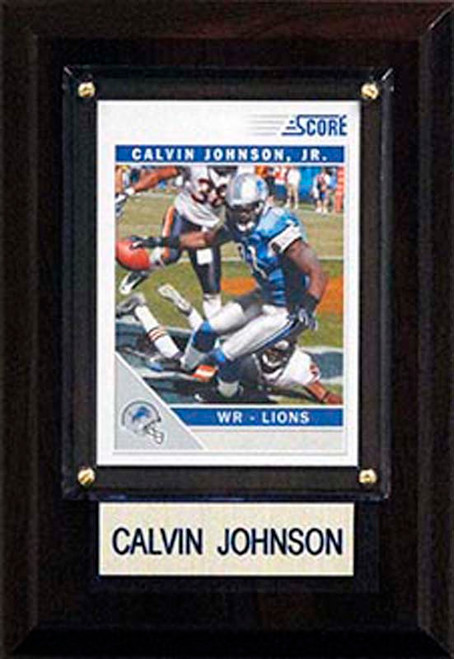 NFL 4"x6" Calvin Johnson Detroit Lions Player Plaque