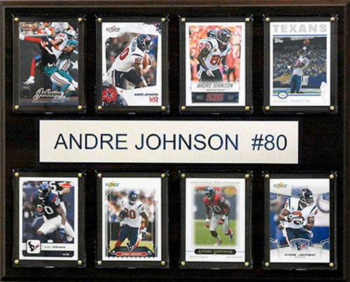 NFL 12"x15" Andre Johnson Houston Texans 8-Card Plaque