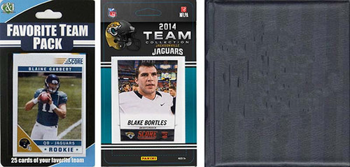 NFL Jacksonville Jaguars Licensed 2014 Score Team Set and Favorite Player Trading Card Pack Plus Storage Album