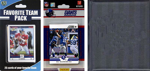 NFL New York Giants Licensed 2012 Score Team Set and Favorite Player Trading Card Pack Plus Storage Album