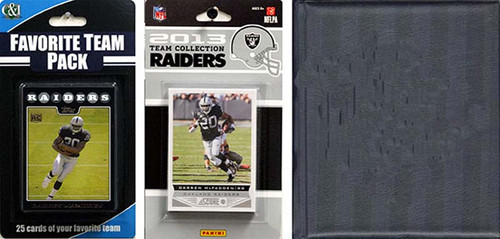 NFL Oakland Raiders Licensed 2013 Score Team Set and Favorite Player Trading Card Pack Plus Storage Album