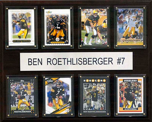 NFL 12"x15" Ben Roethlisberger Pittsburgh Steelers 8 Card Plaque