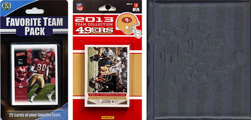 NFL San Francisco 49ers Licensed 2013 Score Team Set and Favorite Player Trading Card Pack Plus Storage Album