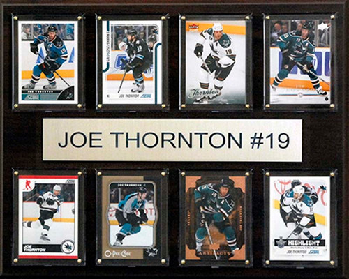 NHL 12"x15" Joe Thornton San Jose Sharks 8-Card Plaque