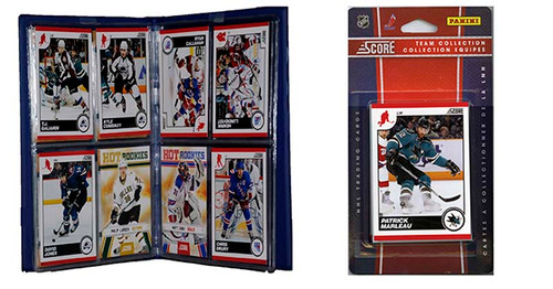 NHL San Jose Sharks Licensed 2010 Score Team Set and Storage Album