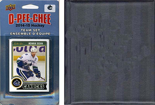 NHL Vancouver Canucks 2014 O-Pee-Chee Team Set and a storage album