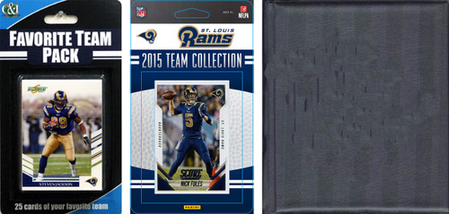 NFL St. Louis Rams Licensed 2015 Score Team Set and Favorite Player Trading Card Pack Plus Storage Album