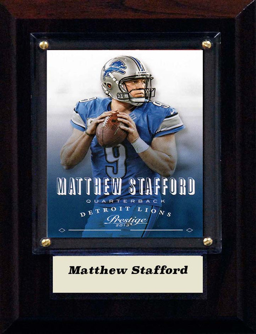 NFL 4"x6" Matthew Stafford Detroit Lions Player Plaque