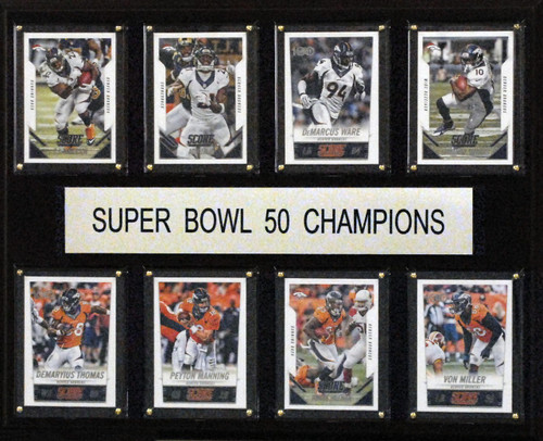 NFL 12"x15" New England Patriots Super Bowl 50 - 8-Card Plaque