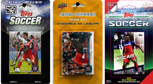 MLS Chicago Fire 3 Different Licensed Trading Card Team Sets