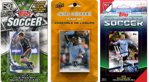 MLS Sporting Kansas City 3 Different Licensed Trading Card Team Sets