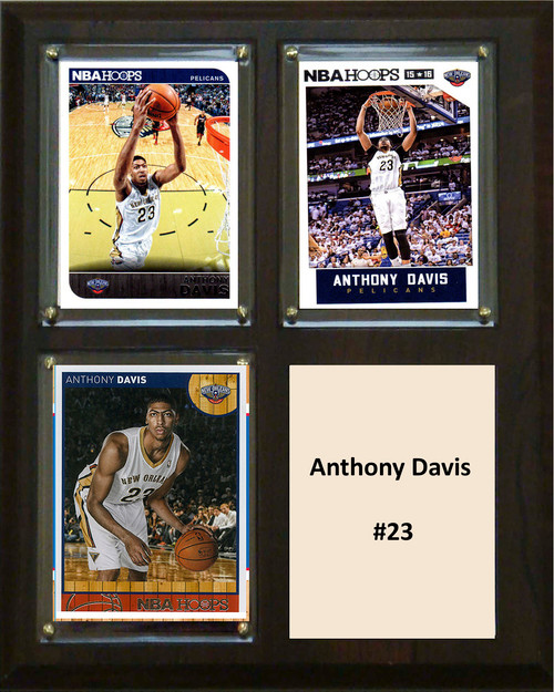 NBA 8"x10" Anthony Davis New Orleans Pelicans Three Card Plaque