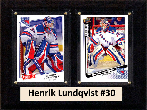 NHL 6"X8" Henrik Lundqvist New York Rangers Two Card Plaque