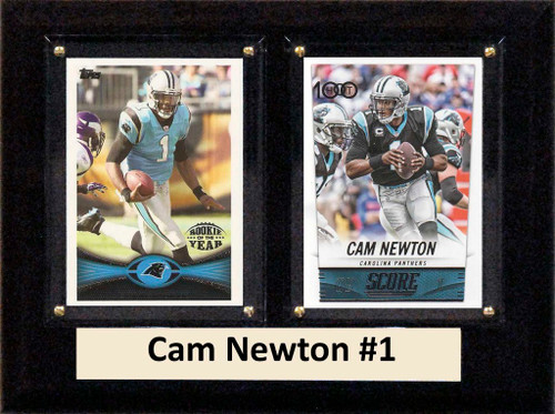 NFL 6"X8" Cam Newton Carolina Panthers Two Card Plaque