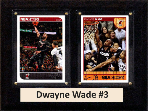 NBA 6"X8" Dwayne Wade Miami Heat Two Card Plaque