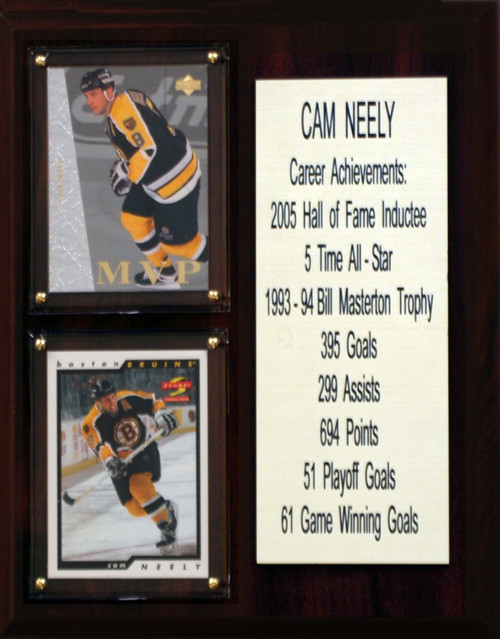 NHL 8"X10" Cam Neely Boston Bruins Player Stat Plaque