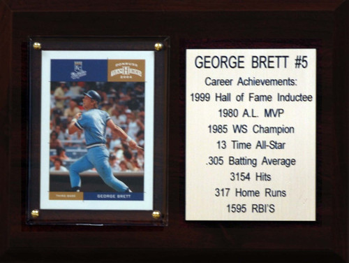 MLB 6"X8" George Brett Kansas City Royals Career Stat Plaque