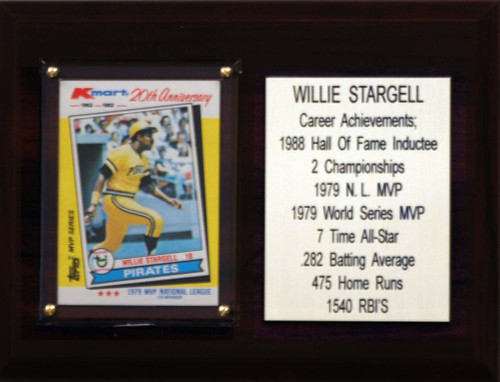 MLB 6"X8" Willie Stargell Pittsburgh Pirates Career Stat Plaque