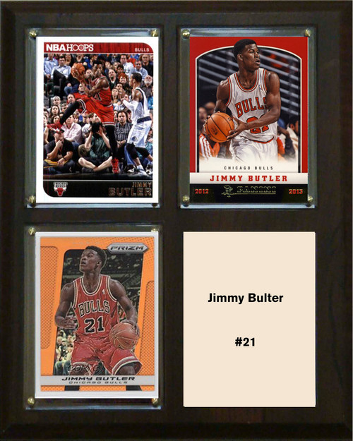 NBA 8"x10" Jimmy Bulter Chicago Bulls Three Card Plaque