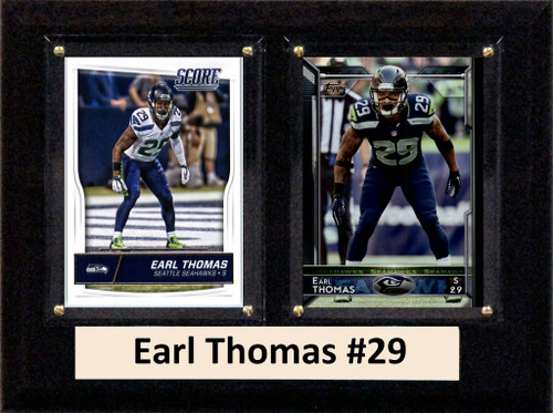 NFL 6"X8" Earl Thomas Seattle Seahawks Two Card Plaque
