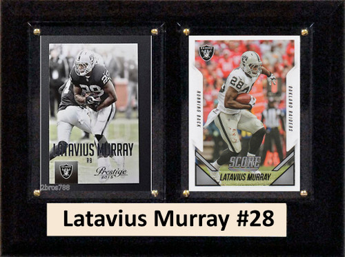 NFL 6"X8" Latavius Murray Oakland Raiders Two Card Plaque