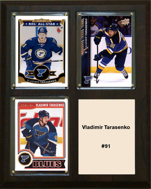 NHL 8"x10" Vladimir Tarasenko St.Louis Blues Three Card Plaque