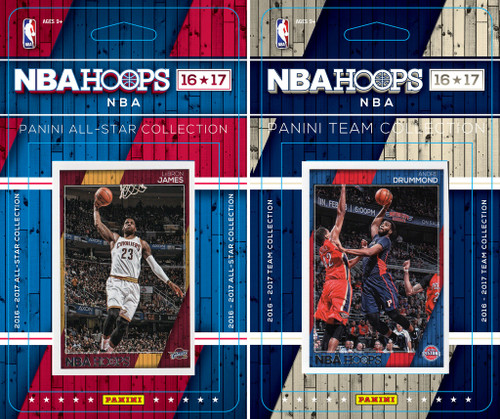 NBA Detroit Pistons Licensed 2016-17 Hoops Team Set Plus 2016-17 Hoops All-Star Set