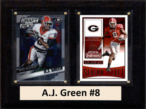 NCAA 6"X8" A.J. Green Georgia Bulldogs Two Card Plaque