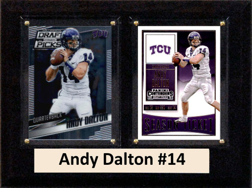 NCAA 6"X8" Andy Dalton TCU Horned Frogs Two Card Plaque