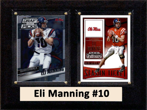 NCAA 6"X8" Eli Manning Ole Miss Rebels Two Card Plaque