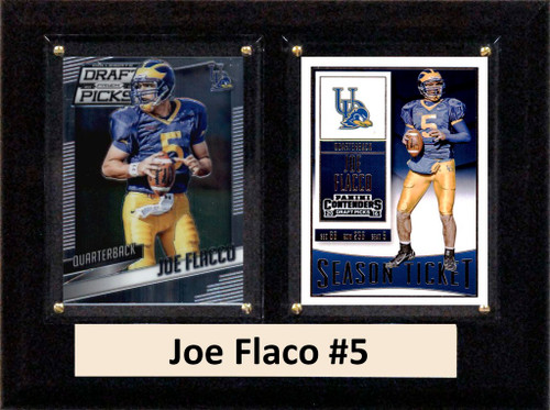 NCAA 6"X8" Joe Flacco Delaware Fightin' Blue Hens Two Card Plaque
