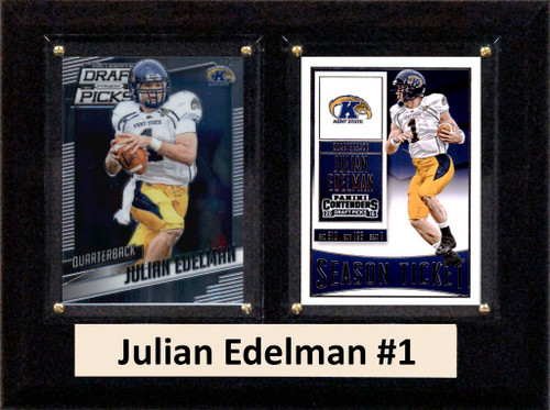 NCAA 6"X8" Julian Edelman Kent State Golden Flashes Two Card Plaque