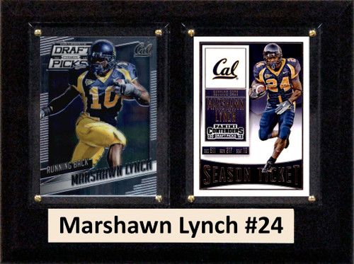 NCAA 6"X8" Marshawn Lynch California Golden Bears Two Card Plaque