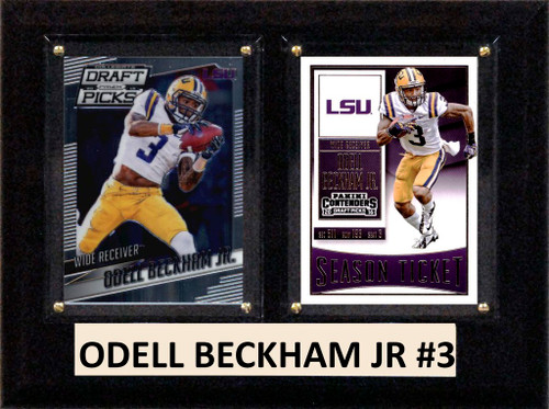 NCAA 6"X8" Odell Beckham Jr LSU Tigers Two Card Plaque