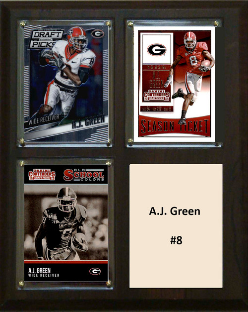 NCAA 8"X10" A.J. Green Georgia Bulldogs Three Card Plaque