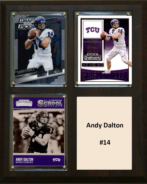 NCAA 8"X10" Andy Dalton TCU Horned Frogs Three Card Plaque