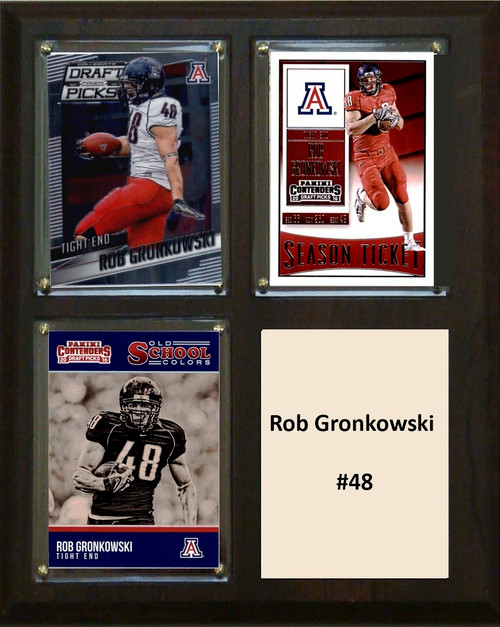 NCAA 8"X10" Rob Gronkowski Arizona Wildcats Three Card Plaque