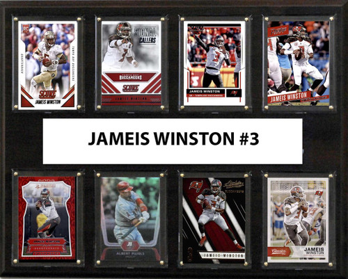 NFL 12"x15" Jameis Winston Tampa Bay Buccaneers 8-Card Plaque